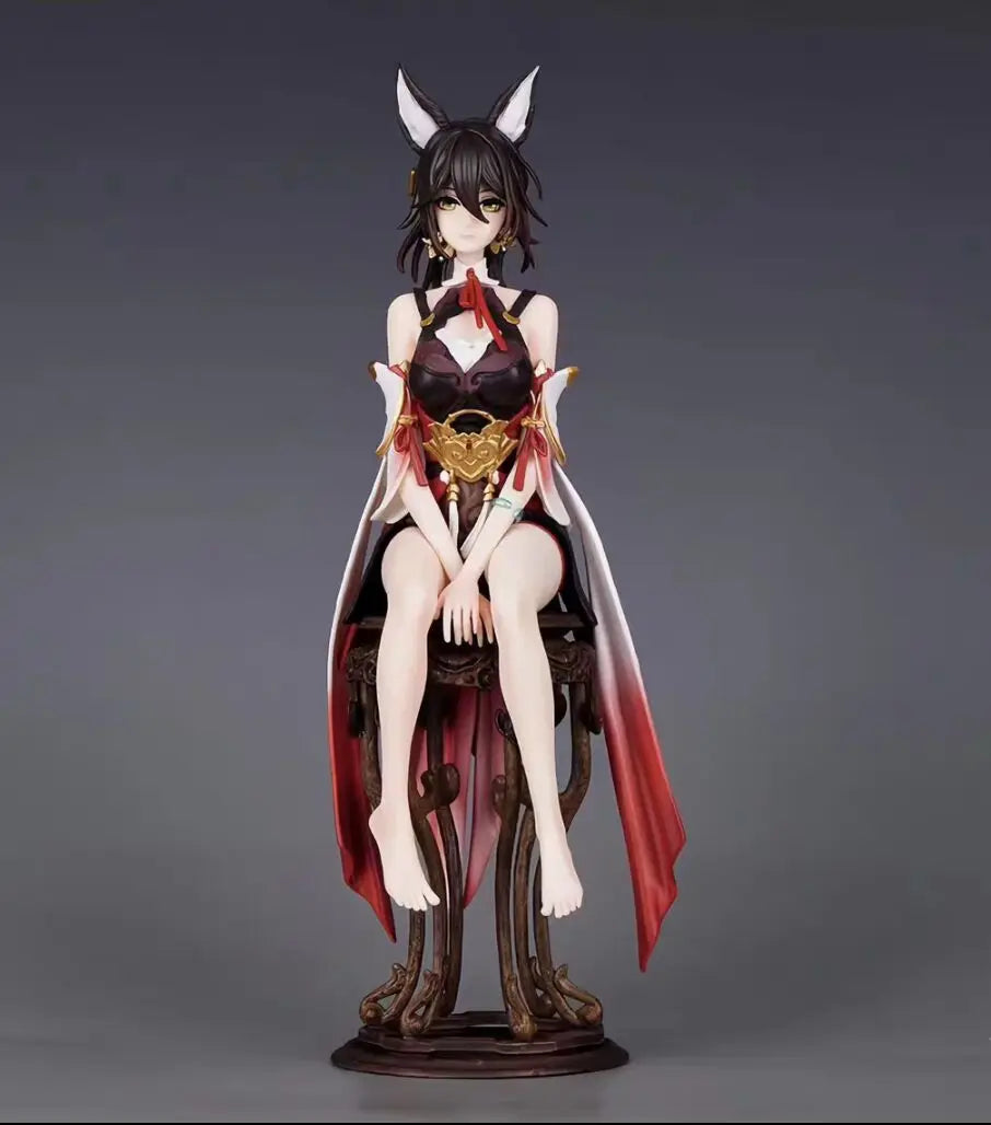 Hot New Game Peripheral Gk Anime Beautiful Girl Hand-Made Jingliu Pvc Box Decoration Model Statue Gift Tide Play Action Figure T