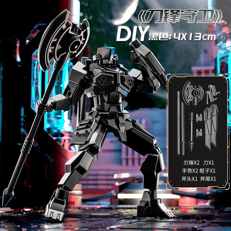 Lucky 13 Multi Joint Action Figure Knight Justice Shield Mecha Toy Model Robot Doll Gift for Boys