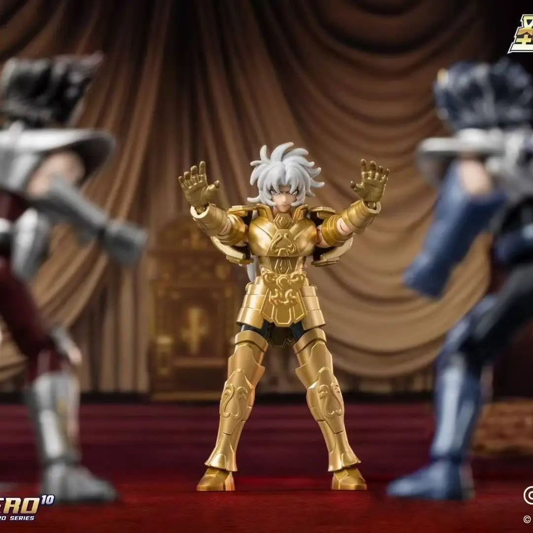 New Blokees Saint Seiya Blind Box Galaxy Version Vol.4 Gold Zodiac Anime Saga Action Figures Assembled Model Toy Collectible