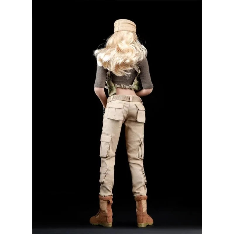 Fire Girl Toys FG010 1/6 Scale Female Gunner Suit Model T-shirt Pants Belt Hat Pistol Holster for 12'' Action Figures Body