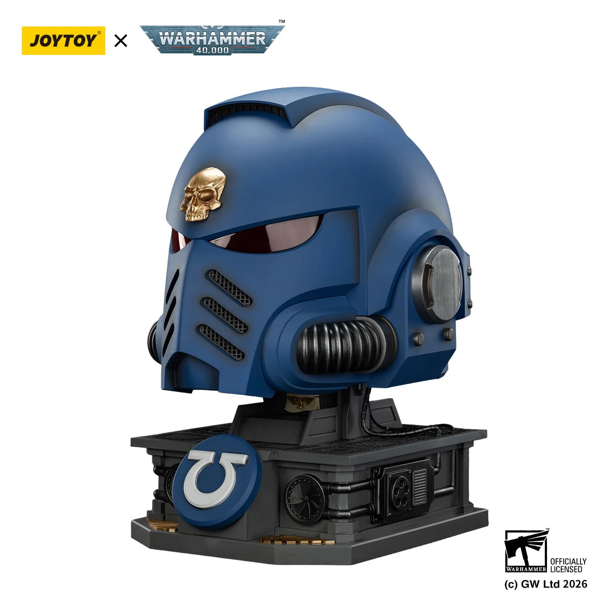 JOYTOY Warhammer 40k 1/18 Action Figures Ultramarines Captain MkX Helmet & Display Stand