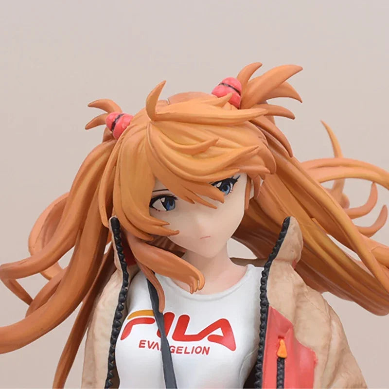 23CM Evangelion  Anime Figure Asuka Langley Soryu Tide Brand Costume Dress Up Model Toy Gift Collection Figure Desktop Ornament