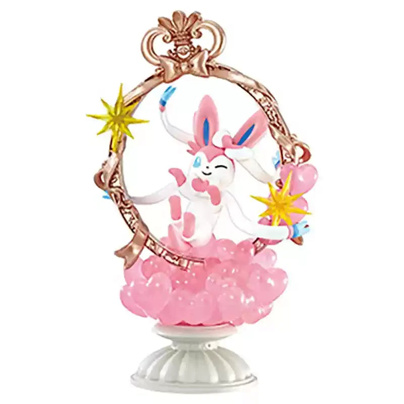 Re-Ment Pokemon Figures Decorative Frame Collection Alolan Ninetales Ceruledge Serperior Pikachu Suicune Sylveon PVC Model Toys