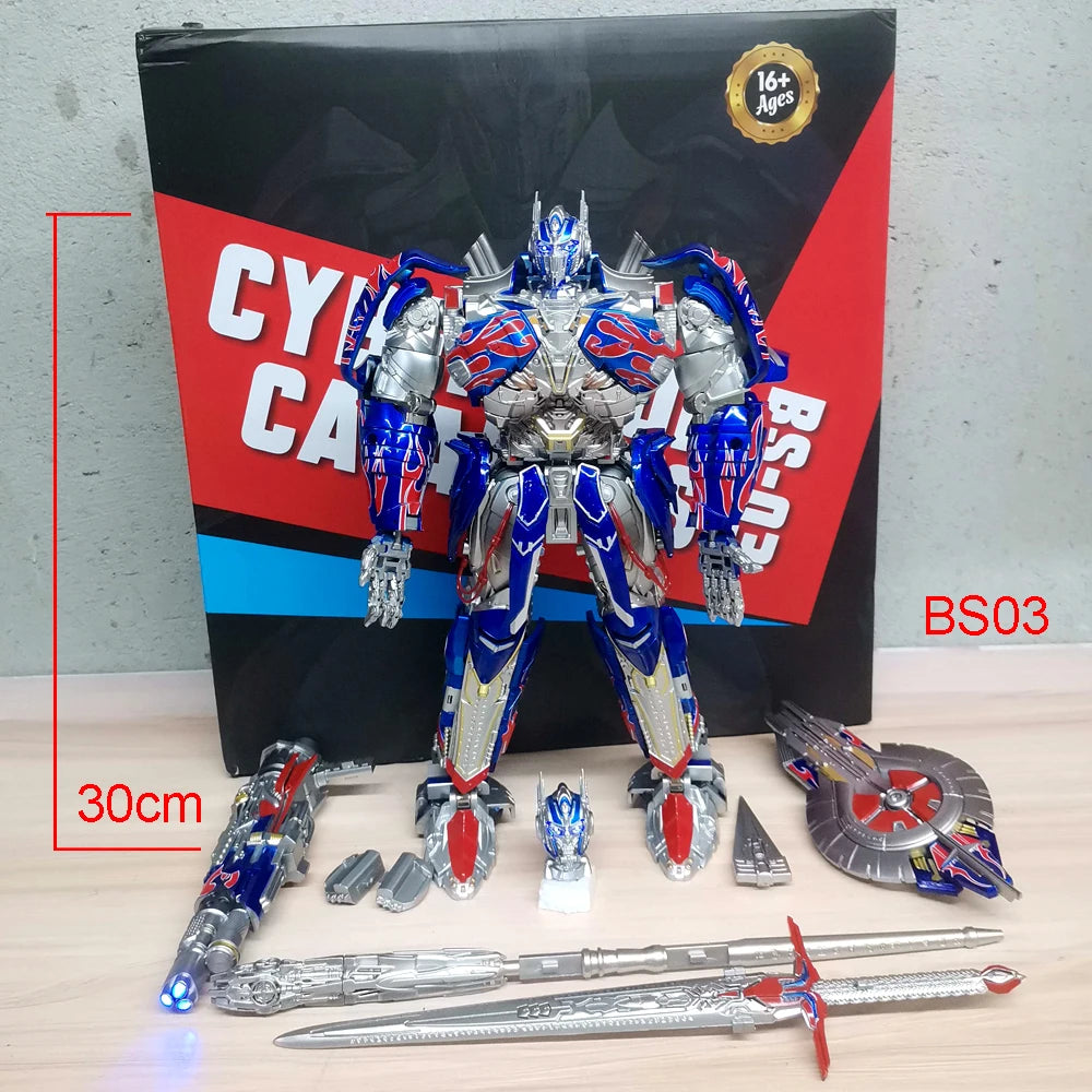 Transformationsspielzeug BMB Optimus Commande Roboter BS03 Last Knight Warrior Modell BS-03 Deformation Actionfigur Anime