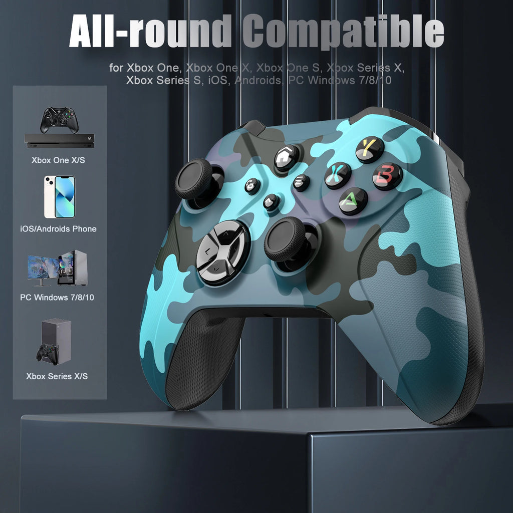 Kabelloser WLAN-Controller für Xbox One Series X/S, PC-Gaming-Gamepad mit 6-Achsen-Gyrosensor, Dual-Vibrations-Hall-Effekt-Joystick