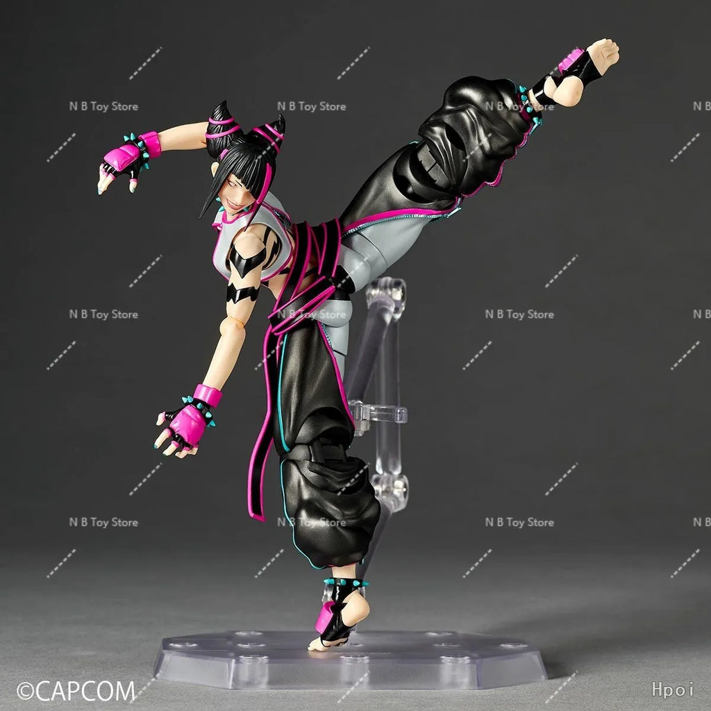 In Stock Kaiyodo Revoltech Amazing Yamaguchi Han Juri Street Fighter 6 Action Figure Toy Model Gift