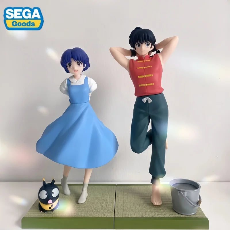 Original Sega In Stock Ranma 1/2 Series Ranma Saotome Akane Tendo Shampoo Anime Figure Pvc Desktop Decor Model Collect Toys Gift