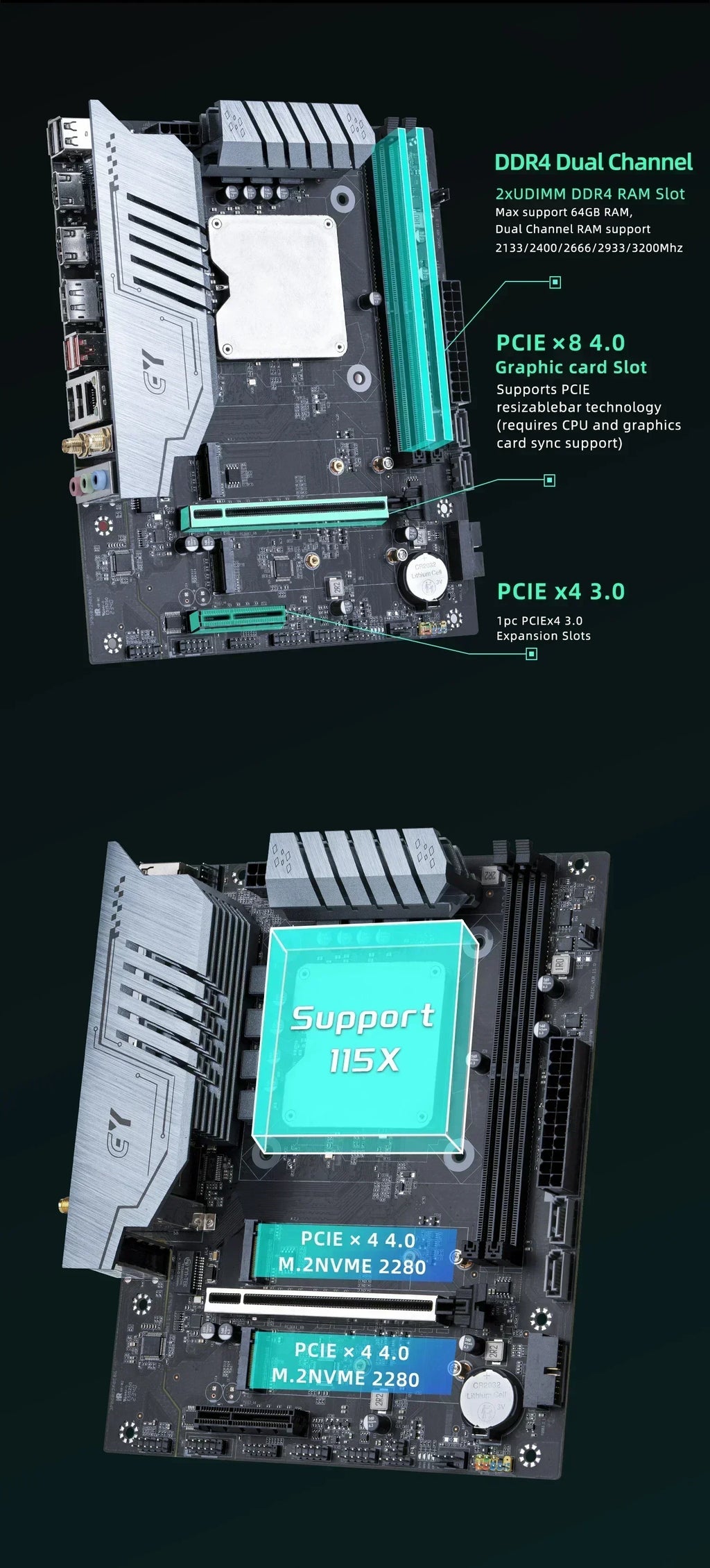 ERYING DIY-Motherboard mit Onboard-Core-CPU-Interpose-Kit i9 13900H i9-13900H DDR4 Gaming-PC Desktop-Computer Montageset