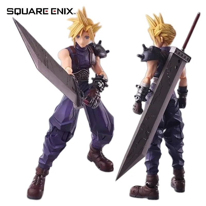 SQUARE ENIX SE BRING ARTS No Box Cloud Strife Action Figures Final Fantasy7 Anime Plastic Model Gifts for Boys Toys for Boys