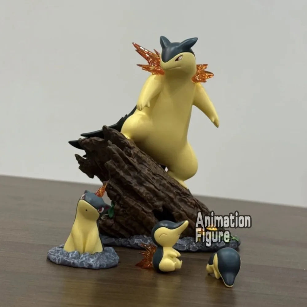 13cm/5.12in Anime Digimon Adventure Figure Typhlosion Combination Action Figures Pvc Statue Collection Model Toys Gifts