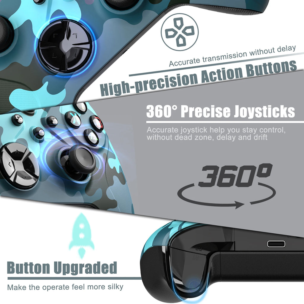 Wifi Wireless Controller For Xbox One Series X/S Pc Gaming Gamepad With 6-Axis Gyro Sensor Dual Vibration Hall Effect Joystick