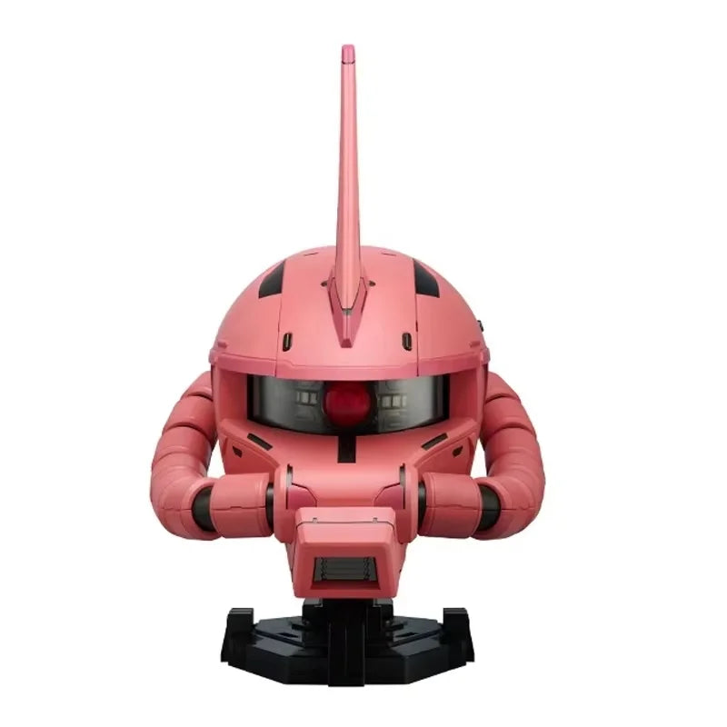 Bandai Namco Official Char's Zaku Head Sculpture Gundam Series Mecha Anime Model Collectible Figure Statue BN Head Collection