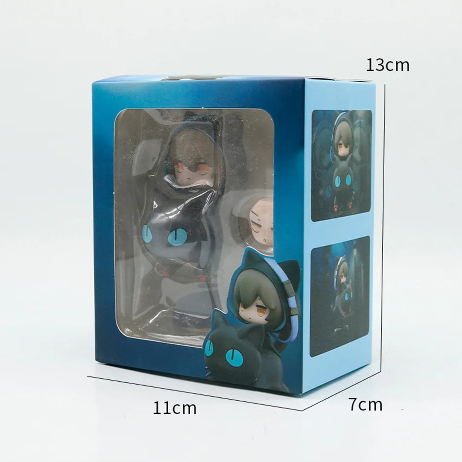 10cm Arknights Phantom Lucian Black Cat Shake Figure Figurine Doll Toy creative personalized statue model ornament GIFT