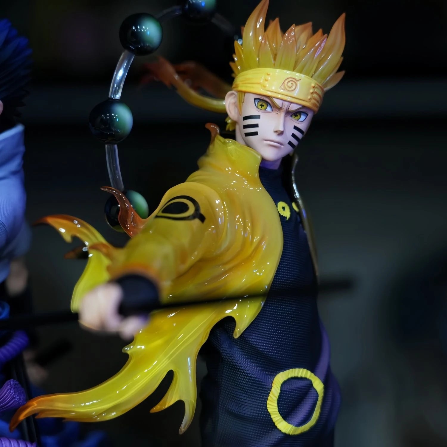 Anime Naruto Shippuden Figur Naruto Uzumaki Uchiha Sasuke Actionfigur 38 cm PVC-Spielzeugstatue Sammlung Modell Geburtstagsgeschenke