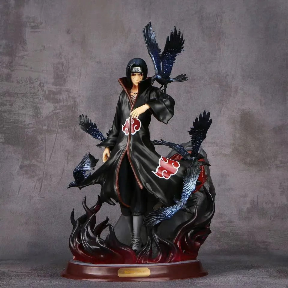 2025 Hot Naruto Crow Hall Itachi GK Uchiha Itachi Statue Anime Figure Model Desktop Ornament Hand-made Collection Brithday Gift