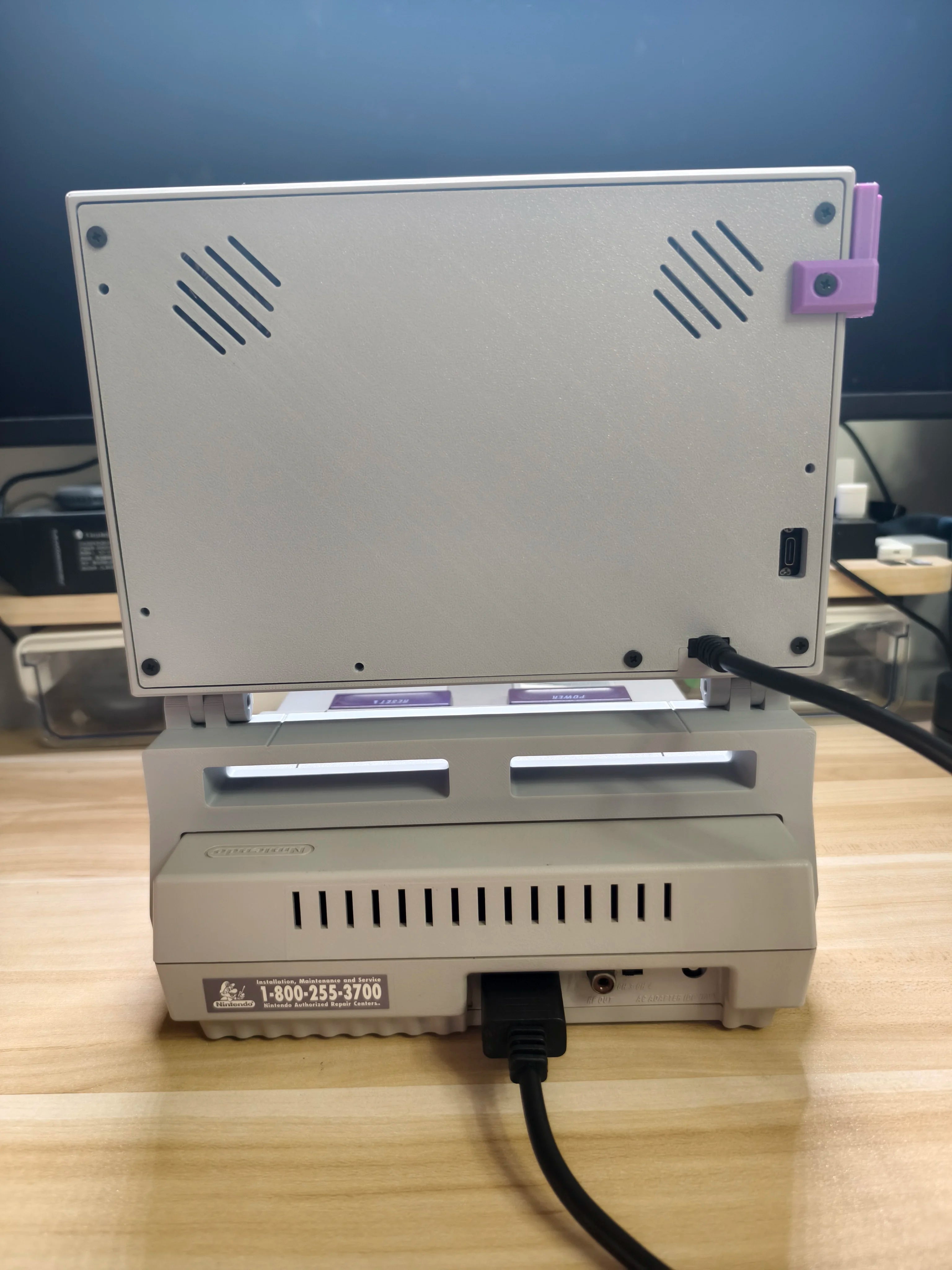 8Inch SNES Retro Arcade Game Machine 3D PRINT Portable Display Mini Monitor With Stereo For SNES ARCADE Game console