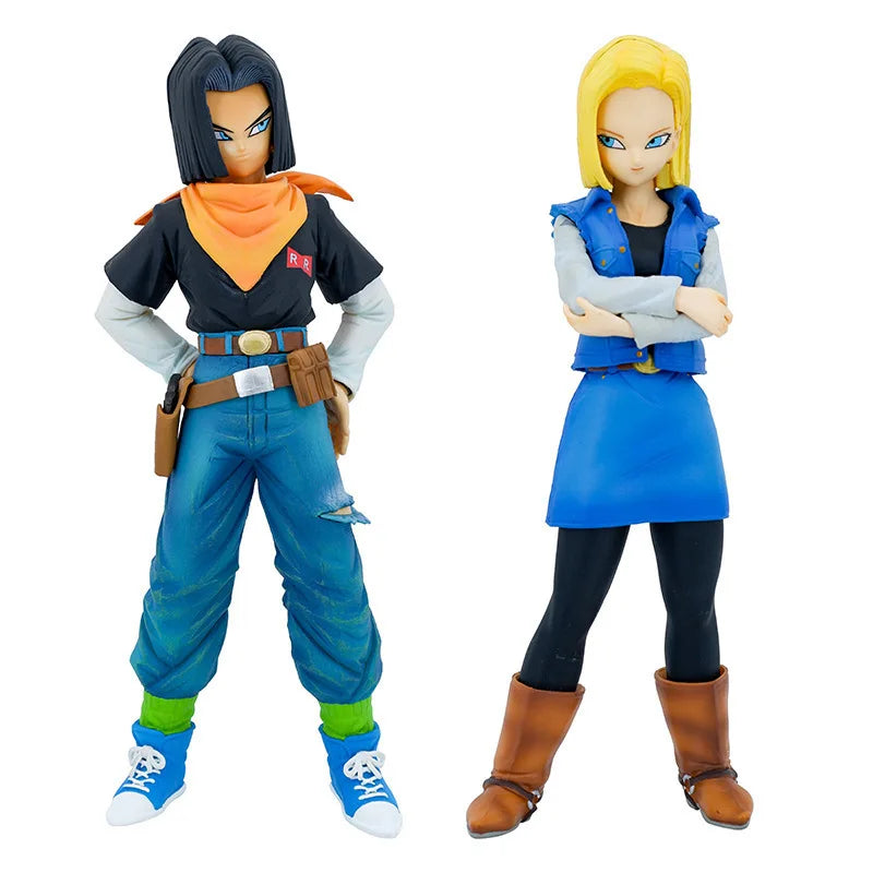 24CM Аниме Dragon Ball Z Android 17 18 Фигура Android 18 PVC екшън фигурки Колекция Модел играчки за деца Коледни подаръци