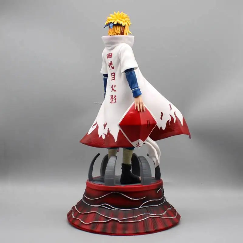 37 cm große NARUTO Namikaze Minato Vierter Hokage Actionfigur Anime-Zubehörmodell Schreibtischornament Puppe Spielzeugsammlung