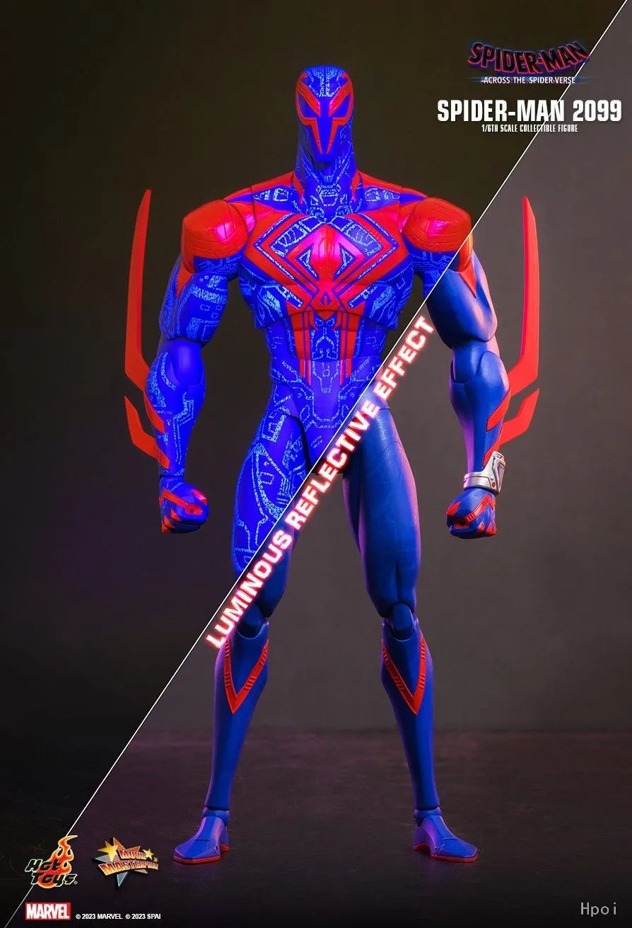 In Stock Original Hot Toys MMS711 SPIDER-MAN ACROSS SPIDER-VERSE PART ONE SPIDER-MAN 2099  Anime Figures Models Gifts Toys