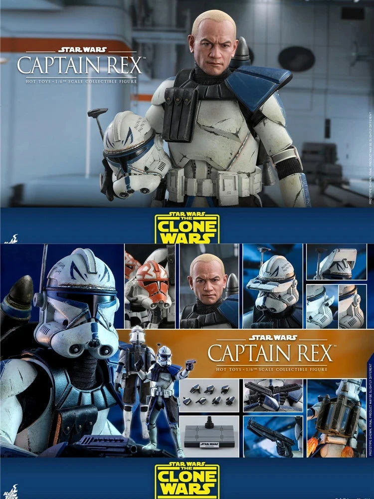 HOTTOYS HT 1/6 TMS018 Captain Rex Collectible Action Figure Star Wars: The Clone Wars Fiction Movie Simulation 12" Male Soldier
