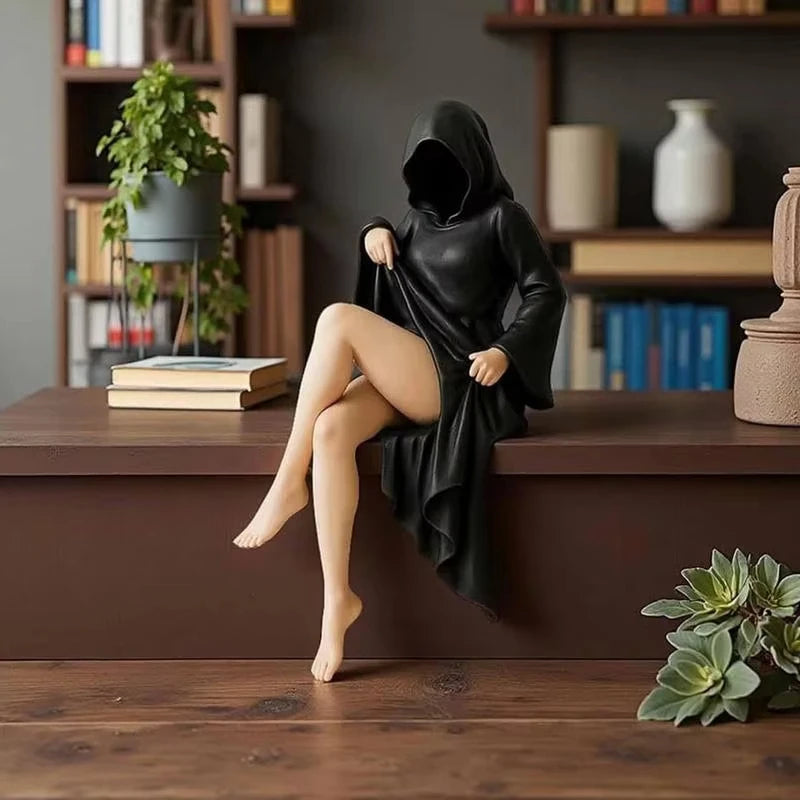 Halloween Statues Tabletop Figurine Women Sitting Figure Ornaments Decorations Shelf Furniture For Bedroom Livingroom Home
