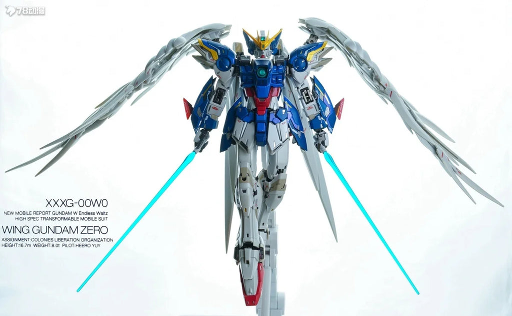 BANDAI Original GUNDAM FIX FIGURATION METAL COMPOSITE Series Flying Wing Gundam Zero EW Version Anime Action Figure Model Toys