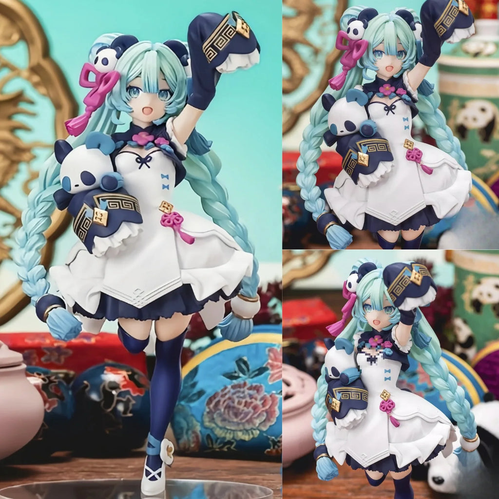 18CM Anime Hatsune Miku Figure National Style Fashion Panda MODERNCHINA Gift Collection Aciton Figure PVC