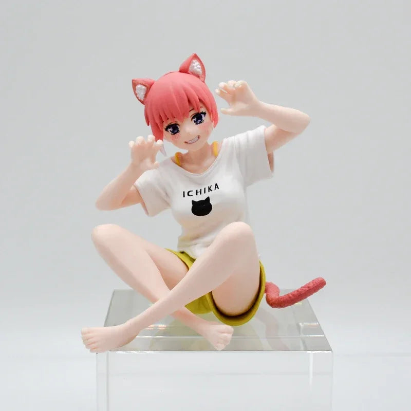 26cm The Quintessential Quintuplets Anime Girl Figure Miku Nakano Action Figure Ichika/Nino Nakano Figurine Model Doll Toys Gift