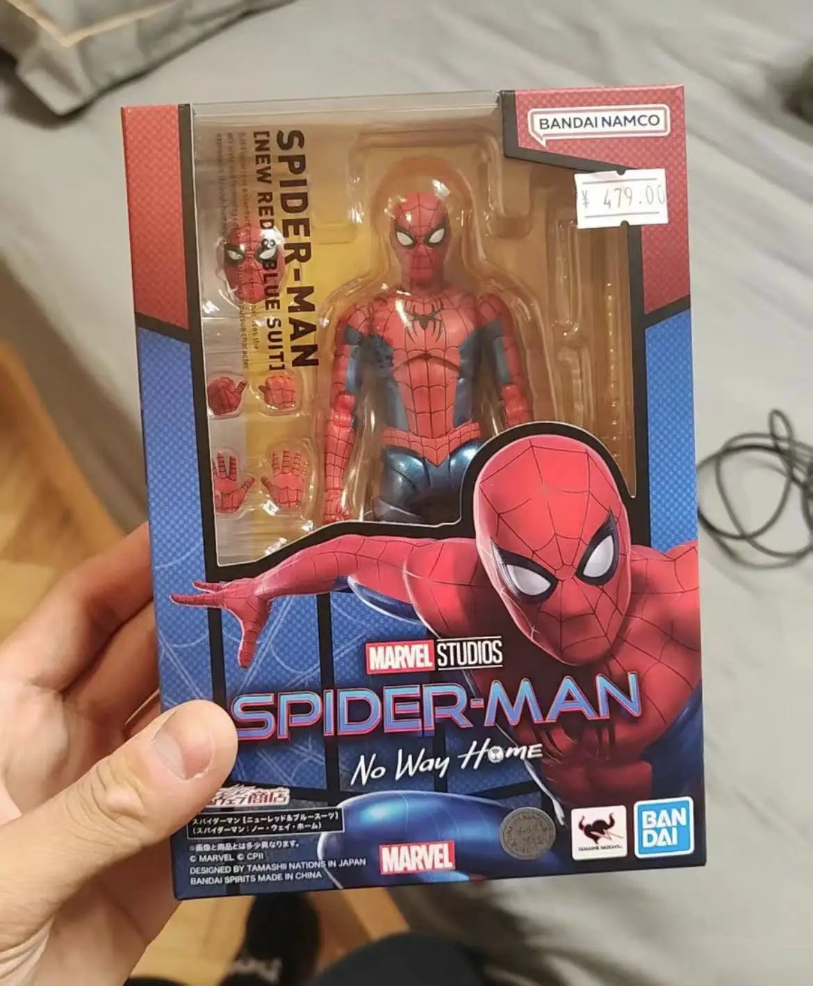 100% Original SH Figuarts SHF SPIDER MAN No Way Home New Red Blue Suit Tom Holland In Stock Anime Action Figures Model Toy Figua