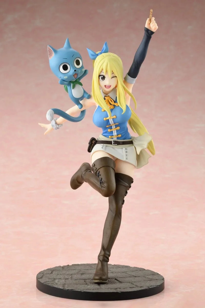 Genuine Original Anime FAIRY TAIL Lucy Heartfilia Figurine Wendy Marvell Action Figures PVC Model Collection Toys Birthday Gifts