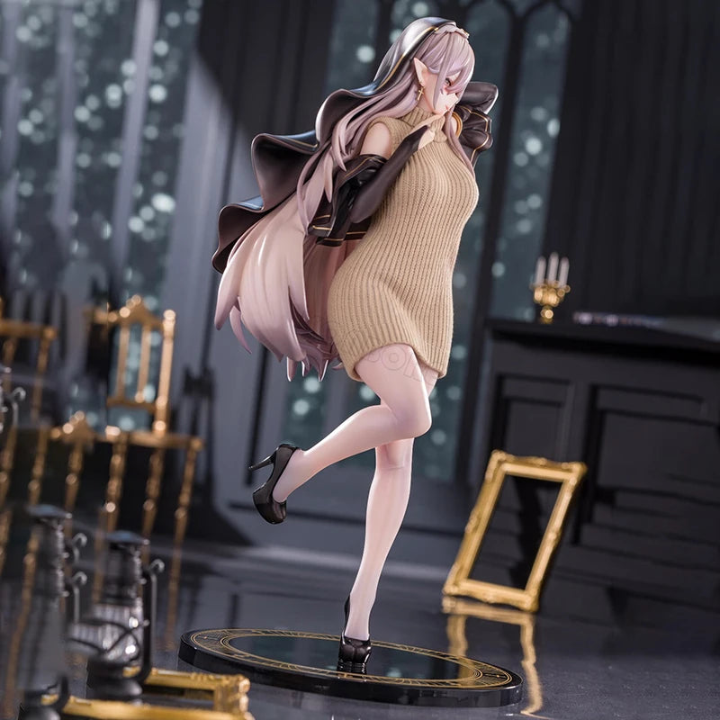 27cm PINKMANGO Shisuta-erufu By Sorananiiro Anime Girl Figure Nun/Sister Elf Action Figure Tsuki Uzaki Figurine Model Doll Toys