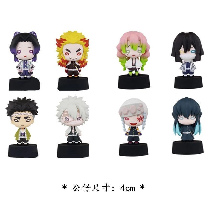 Demon Slayer Kimetsu No Yaiba Infinity Castle Gashapon Q Version Mini Drummer Figurine Iguro Obanai Action Figure Model Toys