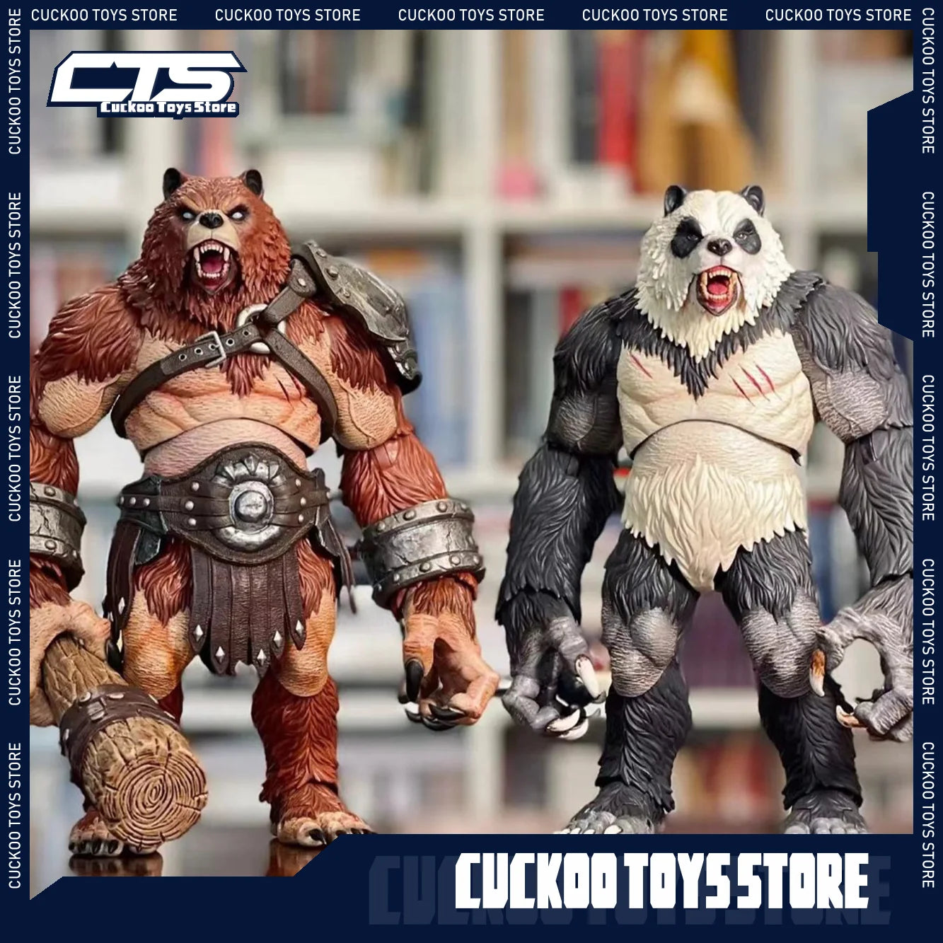 MemoryToys 1/10 Adventurer's World Berserker Bear Men Model Full Set 23cm Druid Animal Giant Panda Action Figure Toys Fans Gifts
