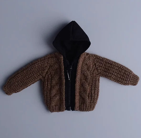 1/12 Scale Male Soldier Knitted Sweatshirt Sweater Jacket Cardigan Coat for 6in Asi Dolls Action FIgure Body Model DIY
