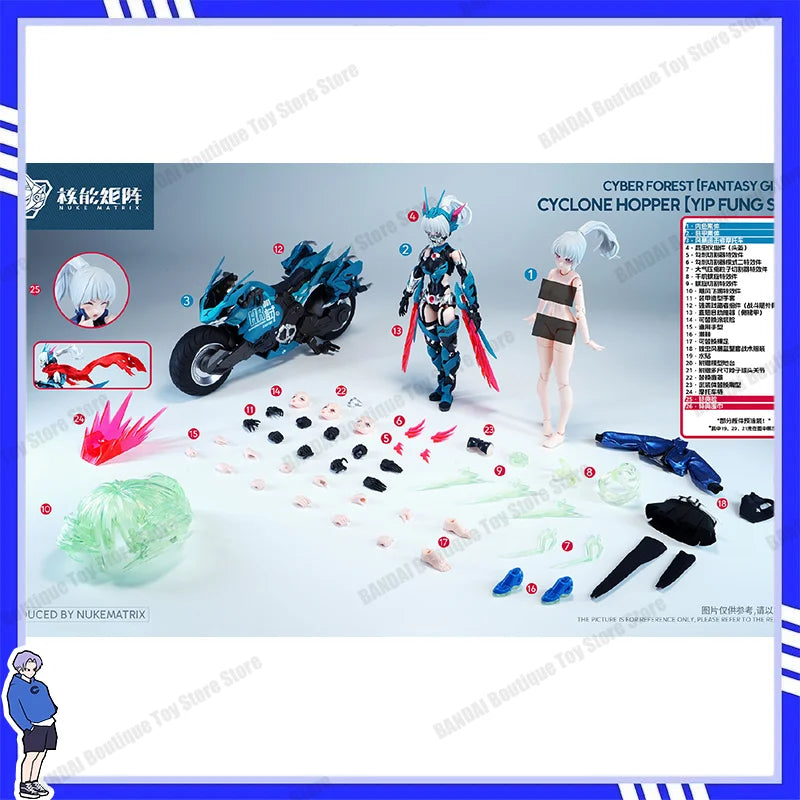 HOT Nuke Matrix Cyber Forest 1/12 Cyclone Hopper Assembled Model Movable Figure Collection Gift