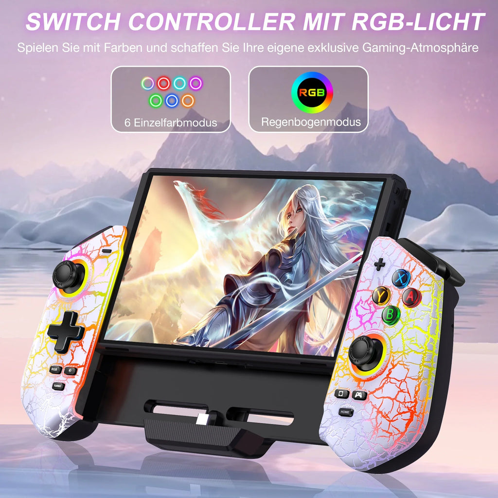 JC302 Switch Controller Wireless Switch Pro Controller Handheld with Hall Effect Sticks Large Handle Controller for Switch/OLED