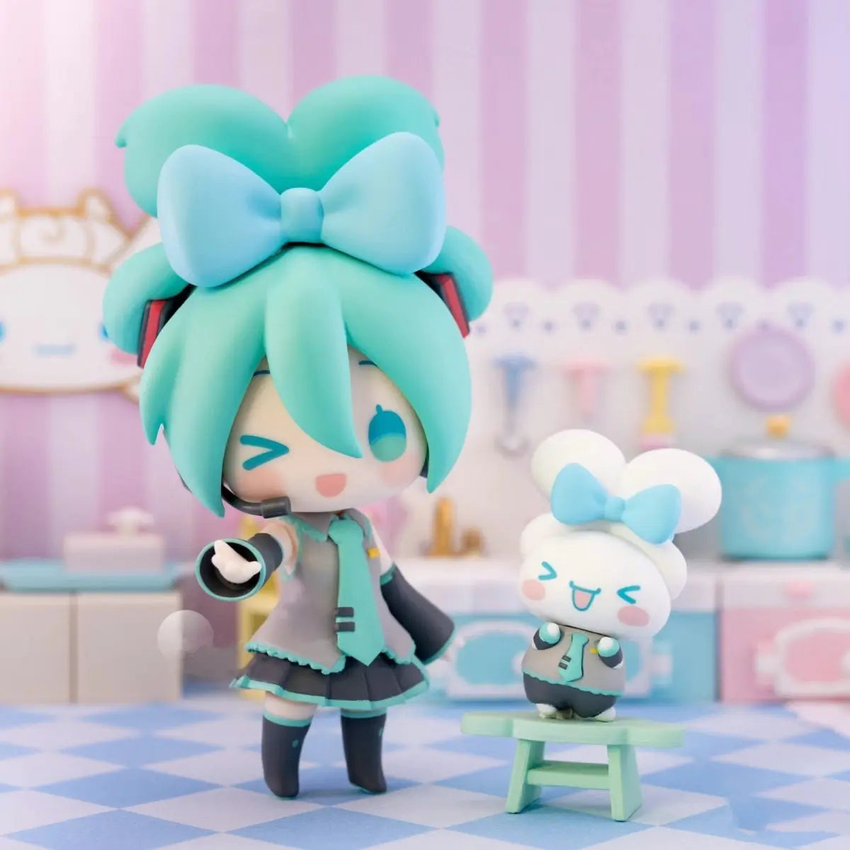 Domestic GSC Nendoroid #2306 Hatsune Miku  Cinnamoroll Customizable Face And Movable Figure Desktop Ornament For Girl's Gift
