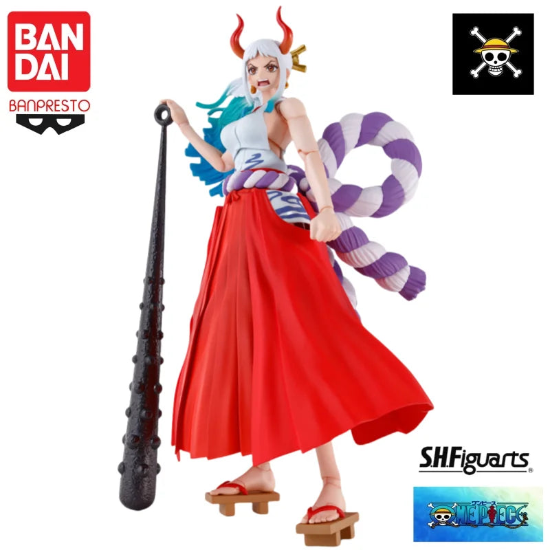 HOT Bandai Original In Stock One Piece Anime Shfiguarts SHF Yamato Action Figure Model Doll Brand New Boxed Garage Figure 18.5CM