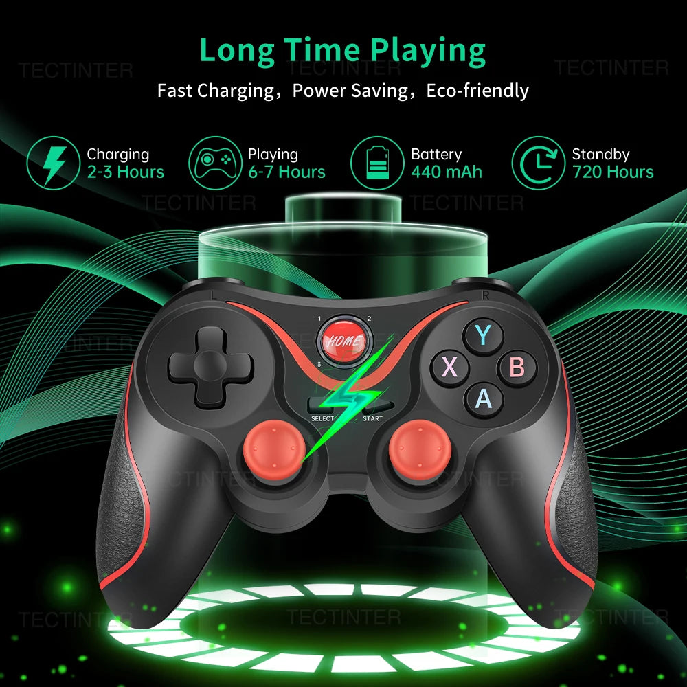 Terios T3 X3 безжичен джойстик геймпад за компютър, PS3/IOS, телефон/TV бокс, Nintendo Switch, аксесоари