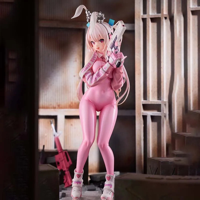 28cm High Quality Superbunny Pink Anime Girl Figure Bunny Collectible Model Anime Figures Desktop Decorative Ornaments Gift