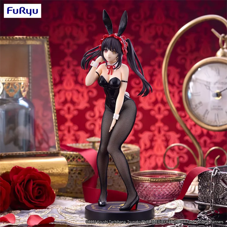 Original FuRyu BiCute Bunnies Tokisaki Kurumi Nightmare DATE ALIVE IV Bunny Anime Figure Toys PVC Model Collector Doll Gift