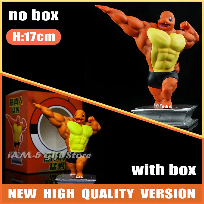 Pokemon Spielzeug GYM Figuren Cartoon Fitness Muskelmann Actionfigur Charmander Bulbasuar Squirtle Gengar Fit Modell Anime Spielzeug