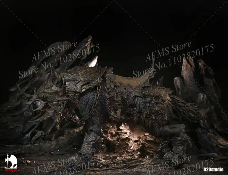 D20 Studio 1/12 Scale Soldier Dolls Scene Decorations Fierce Giant Wolf Mount Iron Blade For 6" 7 "Action Figure Body