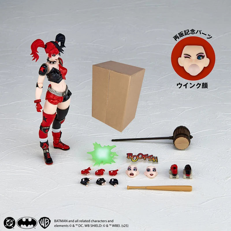 Kaiyodo Harleen Quinzel Action Figure Amazing Yamaguchi Justice League Bw Limited With Bonus Replacement Face In Stock