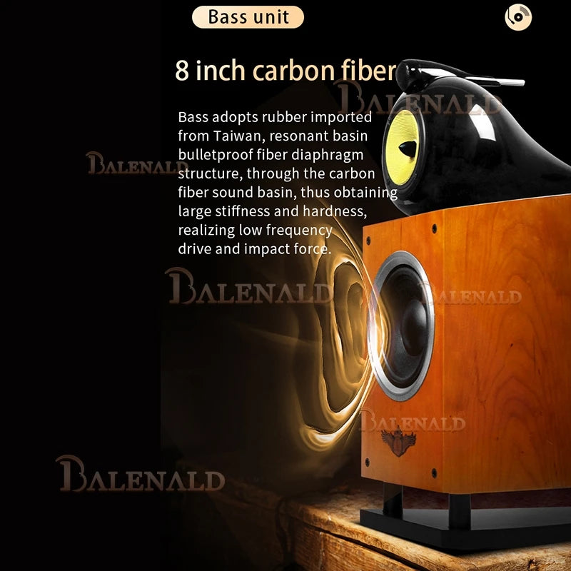 Fever High-Fidelity 8-Zoll-Bass Nautilus Audio Drei-Wege-Regal-Passiv-HiFi-Lautsprecher