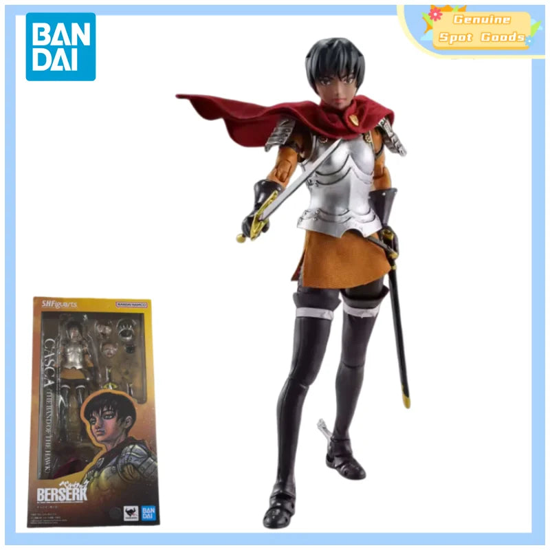 Genuine Bandai Berserk SHF Casca The Band of The Hawk Anime Action Figures Model Figure Toys Gift for Toys Hobbies Children