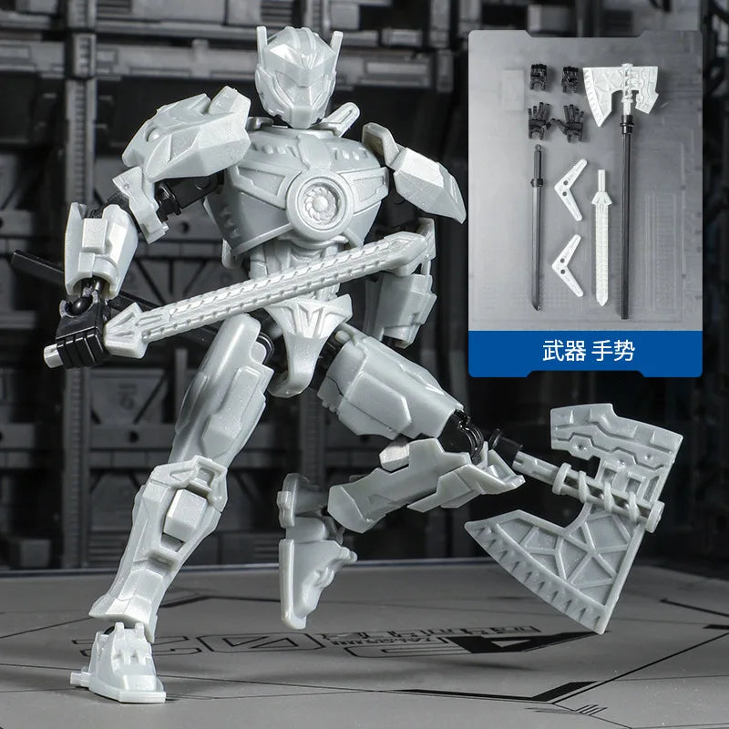 Lucky 13 Multi Joint Action Figure Knight Justice Shield Mecha Toy Model Robot Doll Gift for Boys