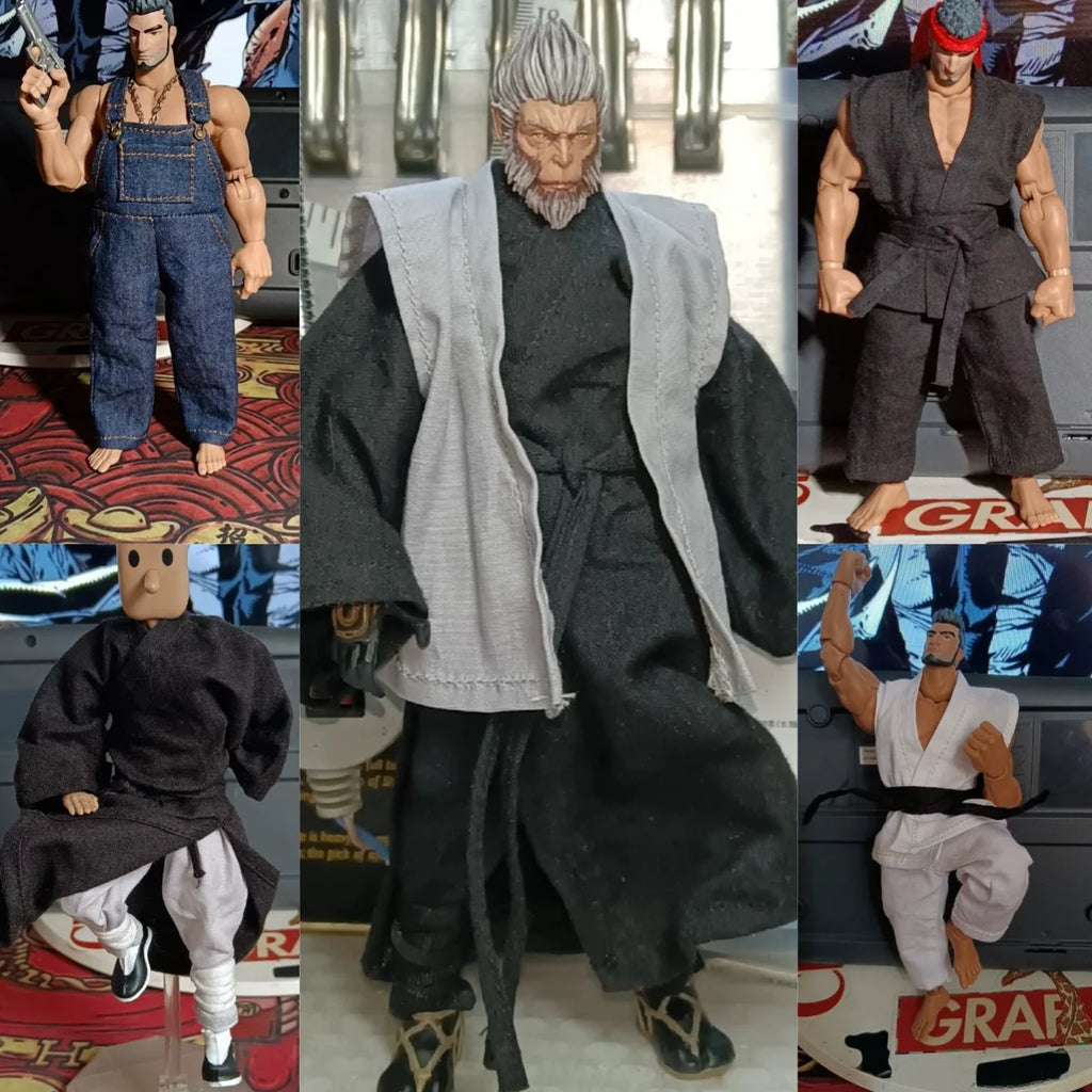 【No Figure】Handmade 1/12 Scale Male Soldier Clothes Set Fabric Pants Overalls Fit 6''Action Figure Toys For Fans DIY For Vtoys