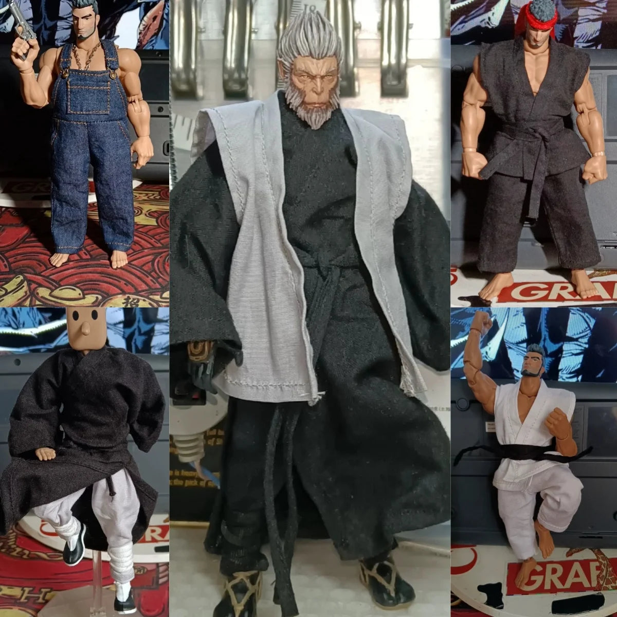 【No Figure】Handmade 1/12 Scale Male Soldier Clothes Set Fabric Pants Overalls Fit 6''Action Figure Toys For Fans DIY For Vtoys