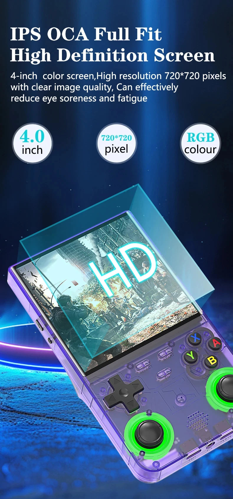 R36Ultra Retro Handheld Video Game Console Linux System 4.0-inch WIFI IPS Screen Portable Pocket Video Player Game friend Gift